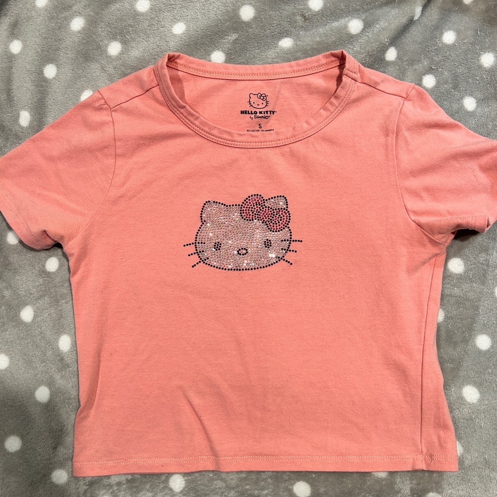 Hello Kitty Pink Sparkly Crop Top